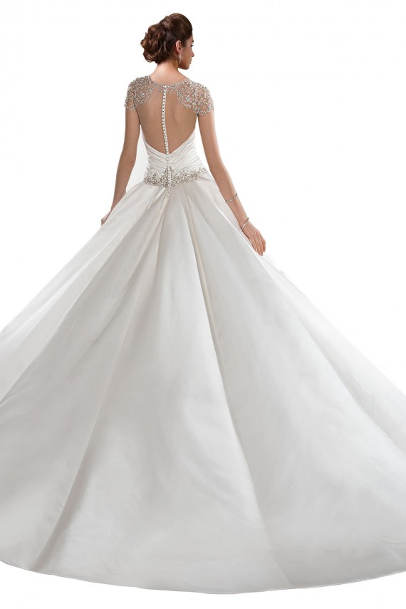 Ivoire Trapèze Satiné Robes de mariée en Gros