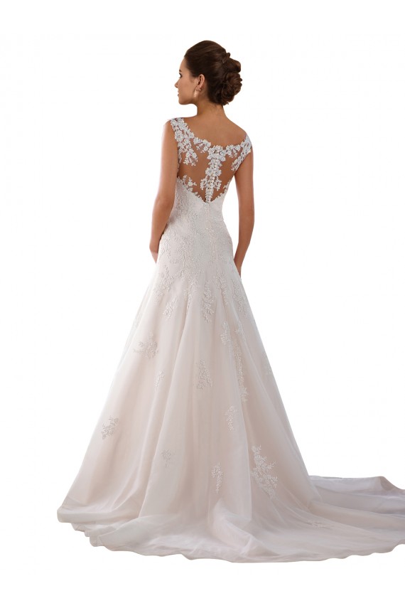 Ivoire Trapèze Scoop Tulle Robes de mariée en Gros