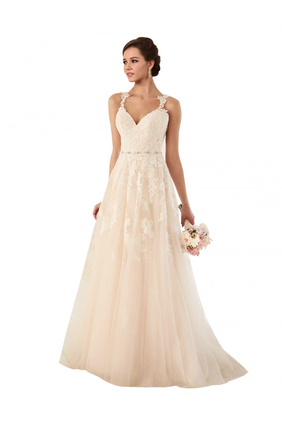 Ivoire Trapèze Tulle Dentelle Robes de mariée en Gros