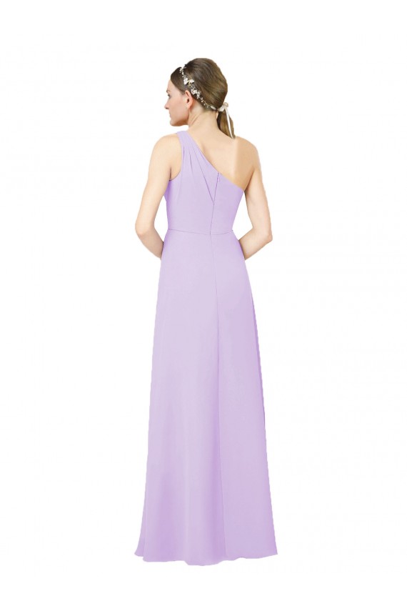 Lilas Fourreau Mousseline Longue Formelles Robes demoiselle d'honneur / Robes de soirée en Gros