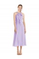 Lilas Trapèze Licou Mousseline Courte Robes demoiselle d'honneur / Robes de cocktail en Gros