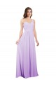 Lilas Trapèze Mousseline Longue Robes demoiselle d'honneur en Gros