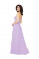 Lilas Trapèze Sans bretelle Mousseline Longue Robes demoiselle d'honneur en Gros