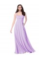 Lilas Trapèze Scoop Mousseline Longue Robes demoiselle d'honneur en Gros