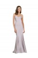 Lilas arctique Sirène Sans bretelle Crêpe Stretch Longue Robes demoiselle d'honneur / Robes de bal en Gros