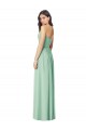 Menthe verte Trompette Sans bretelle Mousseline Longue Robes demoiselle d'honneur en Gros