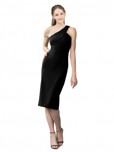 Noir Fourreau Crêpe Stretch Courte Robes demoiselle d'honneur / Robes de soirée / Robes de cocktail en Gros