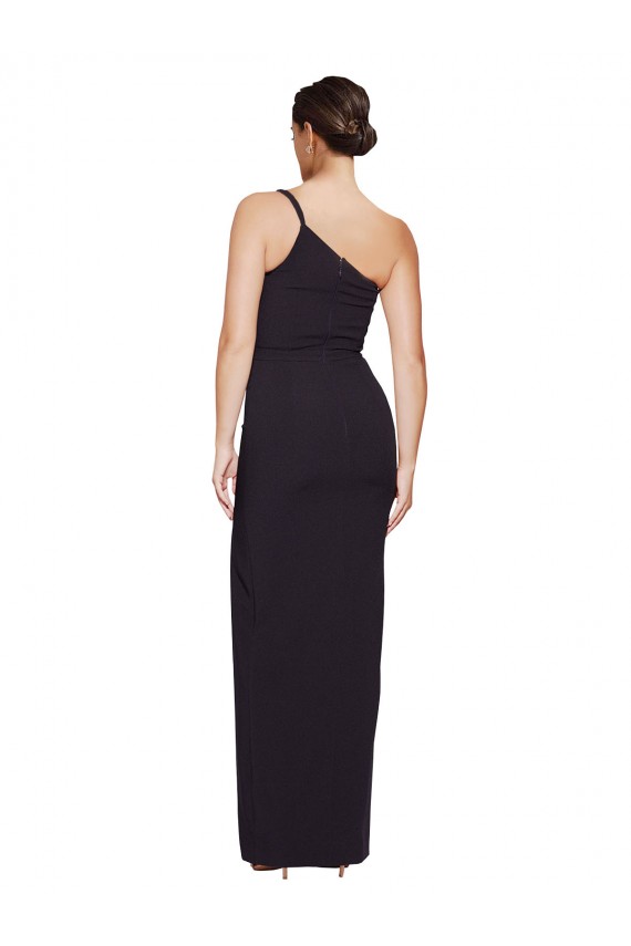 Noir Fourreau Sans bretelle Crêpe Stretch Longue Formelles Robes demoiselle d'honneur / Robes de soirée / Robes de bal en Gros