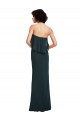 Noir Fourreau Sans bretelle Mousseline Longue Robes demoiselle d'honneur en Gros