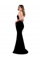 Noir Sirène Col Haut Crêpe Stretch Longue Formelles Robes demoiselle d'honneur / Robes de soirée / Robes de bal en Gros