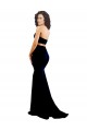Noir Sirène Col Haut Crêpe Stretch Longue Formelles Robes demoiselle d'honneur / Robes de soirée / Robes de bal en Gros