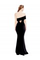 Noir Sirène Crêpe Stretch Longue Formelles Robes demoiselle d'honneur / Robes de soirée / Robes de bal en Gros