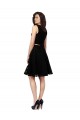 Noir Trapèze Col bijou Dentelle Courte Robes demoiselle d'honneur / Robes de cocktail en Gros