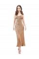 Or rose Fourreau midi Satiné Soyeux Courte Robes demoiselle d'honneur / Robes de soirée / Robes de cocktail en Gros