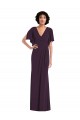 Pourpre Fourreau Col V Spandex Longue Formelles Robes demoiselle d'honneur / Robes de soirée / Robes de bal en Gros