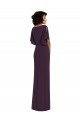 Pourpre Fourreau Col V Spandex Longue Formelles Robes demoiselle d'honneur / Robes de soirée / Robes de bal en Gros