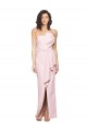 Rose Fourreau Sans bretelle Crêpe Stretch Longue Formelles Robes demoiselle d'honneur / Robes de soirée / Robes de bal en Gros