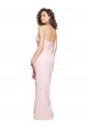 Rose Fourreau Sans bretelle Crêpe Stretch Longue Formelles Robes demoiselle d'honneur / Robes de soirée / Robes de bal en Gros