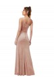 Rose Fourreau Velours Stretch Longue Formelles Robes demoiselle d'honneur / Robes de soirée / Robes de bal en Gros