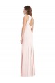 Rose Trompette Bateau Crêpe Stretch Longue Robes demoiselle d'honneur / Robes de bal en Gros
