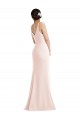 Rose Trompette Col V Crêpe Stretch Longue Formelles Robes demoiselle d'honneur / Robes de soirée / Robes de bal en Gros