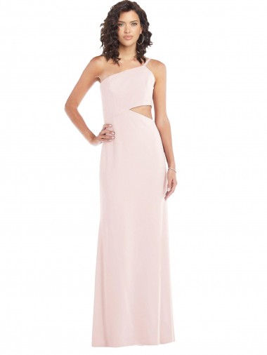 Rose Trompette Crêpe Stretch Longue Formelles Robes demoiselle d'honneur / Robes de soirée / Robes de bal en Gros