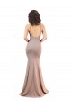 Rose poussiéreux Sirène Col V Crêpe Stretch Longue Formelles Robes demoiselle d'honneur / Robes de soirée / Robes de bal en Gros