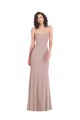 Rose poussiéreux Sirène Sans bretelle Crêpe Stretch Longue Formelles Robes demoiselle d'honneur / Robes de soirée / Robes de bal en Gros