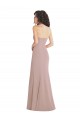 Rose poussiéreux Sirène Sans bretelle Crêpe Stretch Longue Formelles Robes demoiselle d'honneur / Robes de soirée / Robes de bal en Gros