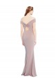 Rose poussiéreux Sirène Épaule Dénudée Col V Crêpe Stretch Longue Formelles Robes demoiselle d'honneur / Robes de soirée / Robes de bal en Gros