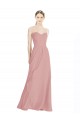 Rose poussiéreux Trapèze Mousseline Longue Robes demoiselle d'honneur en Gros