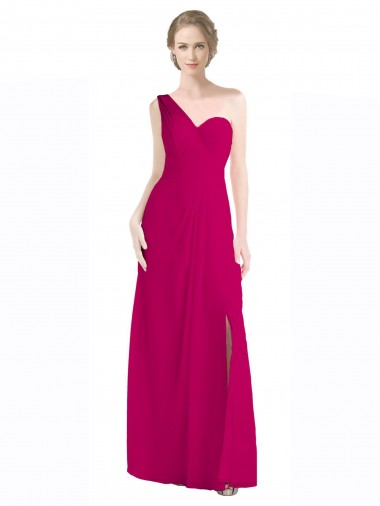 Rouge 16 Trapèze Mousseline Longue Robes demoiselle d'honneur en Gros