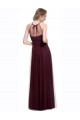 Rouge 74 Trapèze Licou Illusion Tulle Longue Robes demoiselle d'honneur en Gros