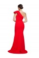 Rouge Fourreau Balayage train Crêpe Stretch Longue Robes demoiselle d'honneur / Robes de bal en Gros