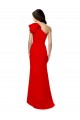 Rouge Sirène Col Haut Crêpe Stretch Longue Formelles Robes demoiselle d'honneur / Robes de soirée / Robes de bal en Gros