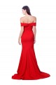 Rouge Sirène Crêpe Stretch Longue Formelles Robes demoiselle d'honneur / Robes de soirée / Robes de bal en Gros