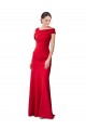 Rouge Sirène Crêpe Stretch Longue Formelles Robes demoiselle d'honneur / Robes de soirée / Robes de bal en Gros