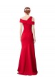 Rouge Sirène Crêpe Stretch Longue Formelles Robes demoiselle d'honneur / Robes de soirée / Robes de bal en Gros