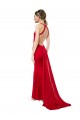 Rouge Sirène Licou Col Haut Crêpe Stretch Longue Formelles Robes demoiselle d'honneur / Robes de soirée / Robes de bal en Gros