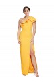 Safran Fourreau Crêpe Stretch Longue Formelles Robes demoiselle d'honneur / Robes de soirée / Robes de bal en Gros