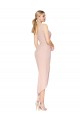 Sirène Bretelles spaghetti Crêpe Stretch Courte Asymétrique Robes demoiselle d'honneur / Robes de soirée / Robes de cocktail en Gros