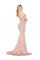 Sirène Col Haut Crêpe Stretch Longue Formelles Robes demoiselle d'honneur / Robes de soirée / Robes de bal en Gros