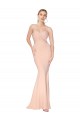 Sirène Col Haut Crêpe Stretch Longue Formelles Robes demoiselle d'honneur / Robes de soirée / Robes de bal en Gros
