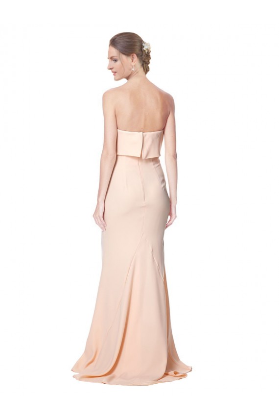 Sirène Sans bretelle Col Haut Crêpe Stretch Longue Formelles Robes demoiselle d'honneur / Robes de soirée / Robes de bal en Gros