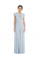 Trapèze Bateau Mousseline Longue Formelles Robes demoiselle d'honneur / Robes de soirée en Gros