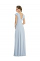 Trapèze Bateau Mousseline Longue Formelles Robes demoiselle d'honneur / Robes de soirée en Gros