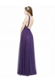Trapèze Bretelles spaghetti Bateau Tulle Longue Robes demoiselle d'honneur en Gros