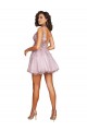 Trapèze Col V Courte Tulle Courte Robes demoiselle d'honneur / Robes de cocktail en Gros