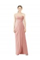 Trapèze Sans bretelle Mousseline Longue Asymétrique Robes demoiselle d'honneur en Gros
