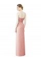 Trapèze Sans bretelle Mousseline Longue Asymétrique Robes demoiselle d'honneur en Gros